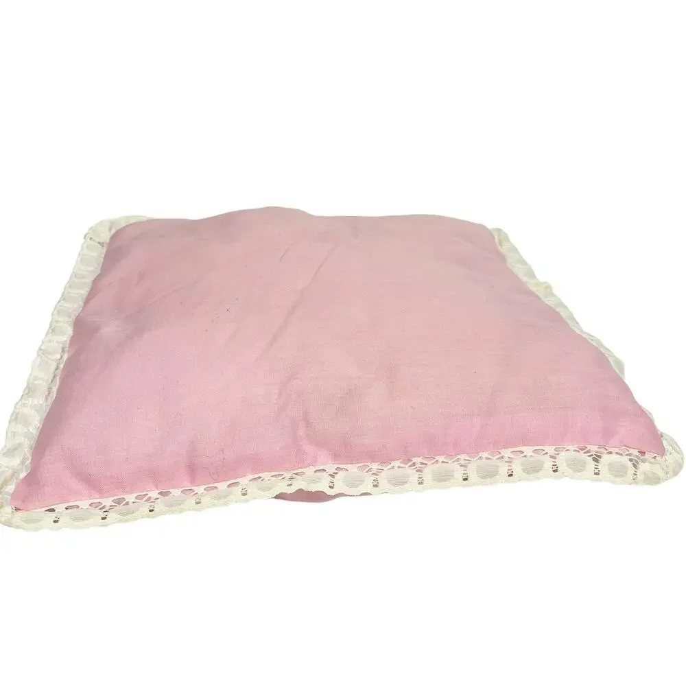 Vintage TheDebra Kaye Dancers Betsy Hand Embroidered Lace Trim Decorative Pillow